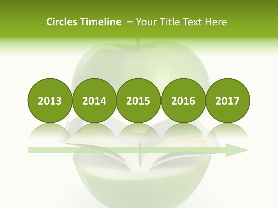 A Book In An Apple PowerPoint Template