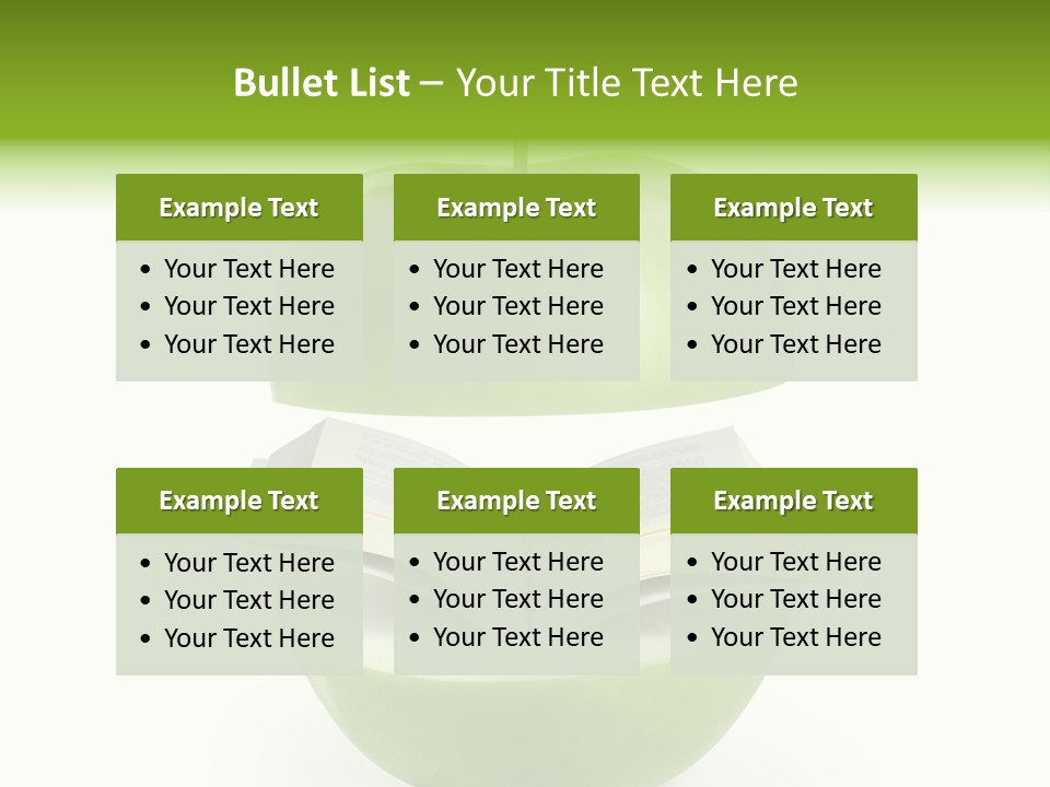 A Book In An Apple PowerPoint Template