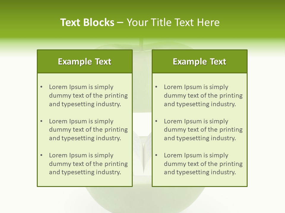 A Book In An Apple PowerPoint Template