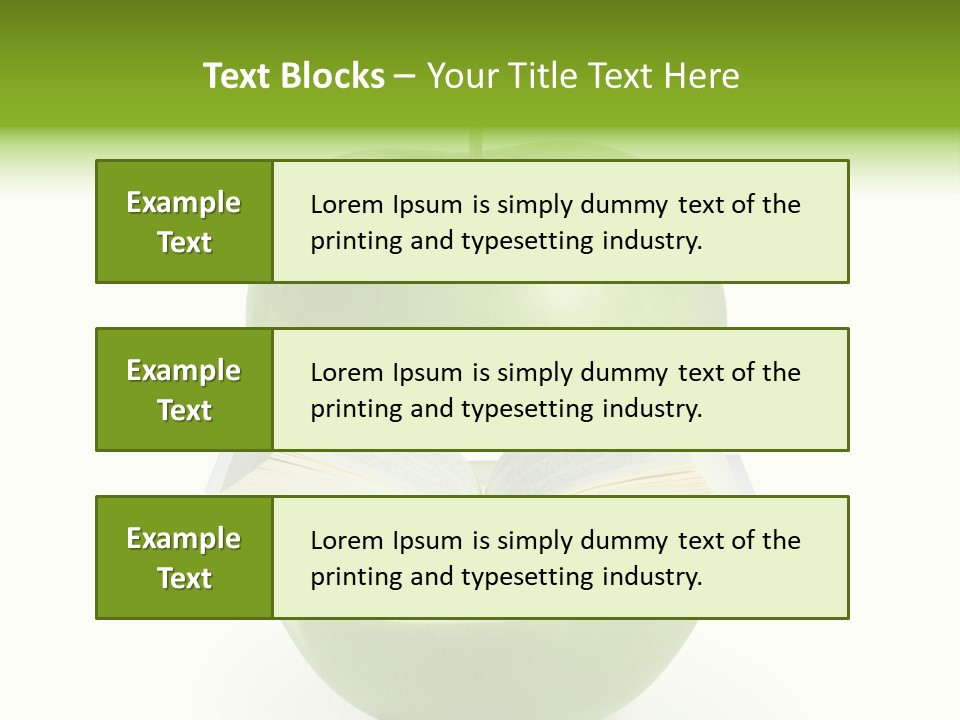 A Book In An Apple PowerPoint Template