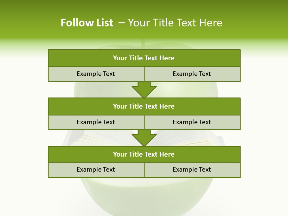 A Book In An Apple PowerPoint Template
