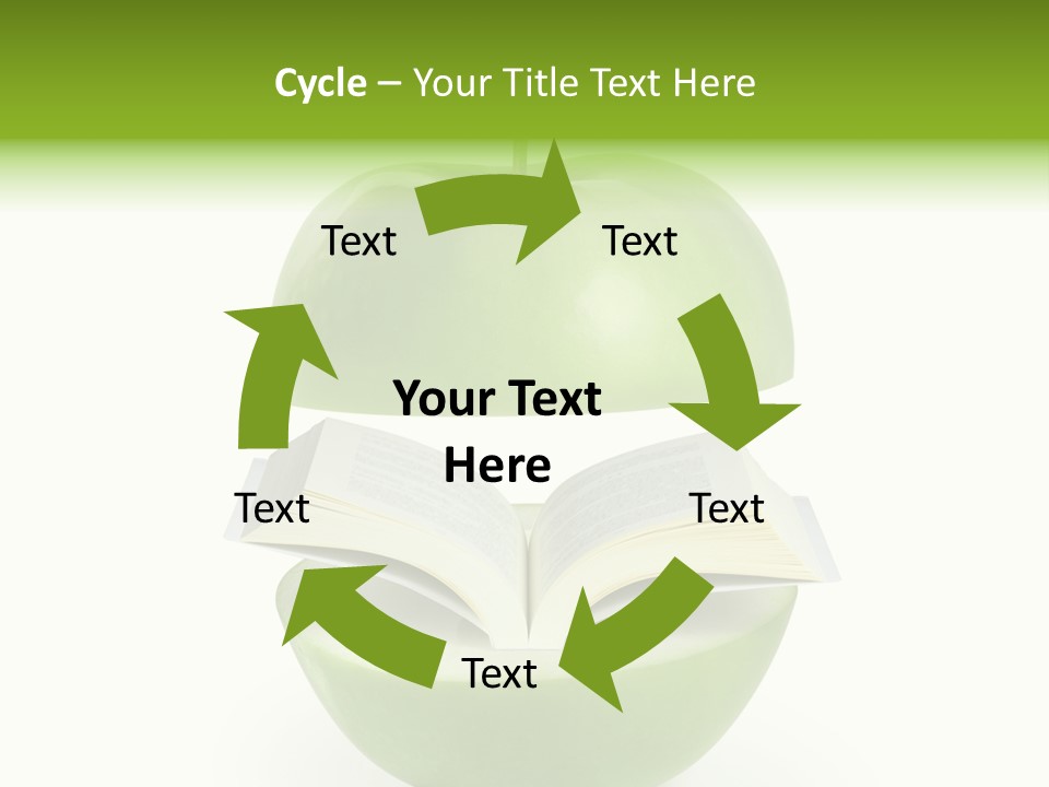 A Book In An Apple PowerPoint Template