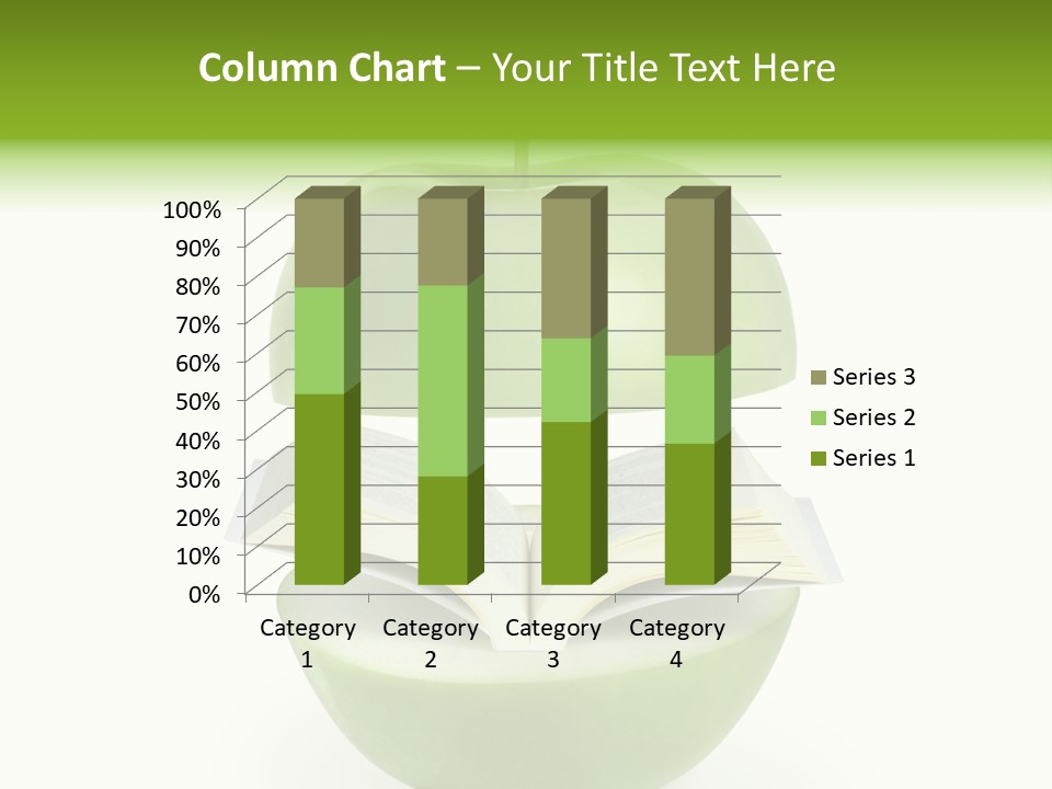 A Book In An Apple PowerPoint Template
