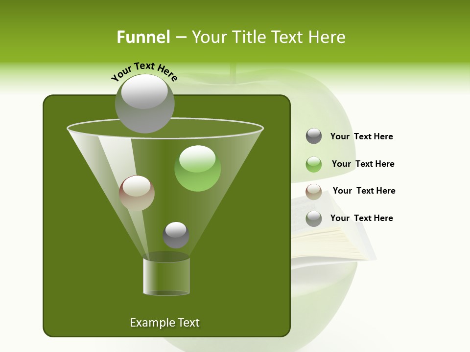 A Book In An Apple PowerPoint Template