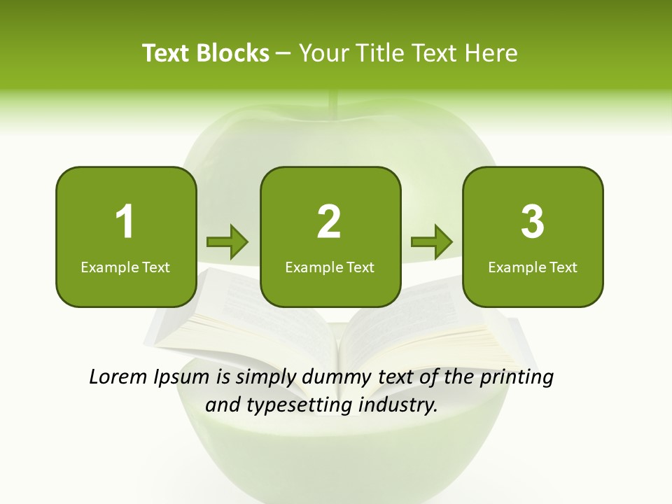 A Book In An Apple PowerPoint Template