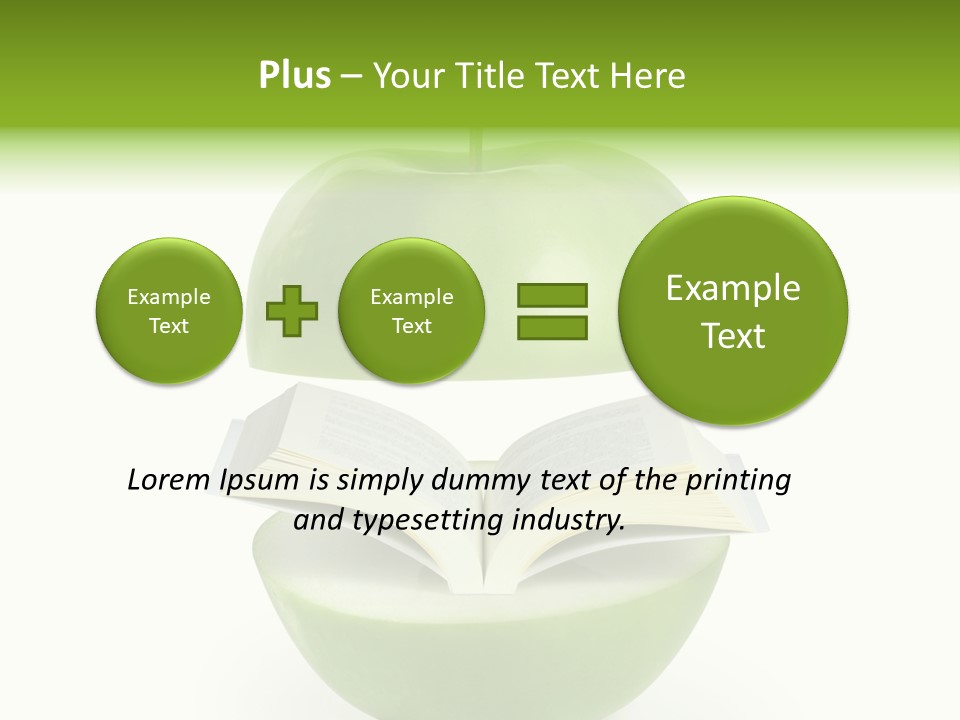 A Book In An Apple PowerPoint Template