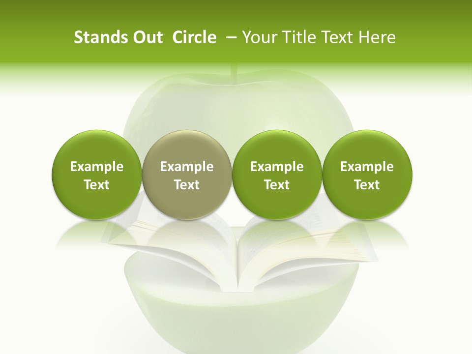 A Book In An Apple PowerPoint Template