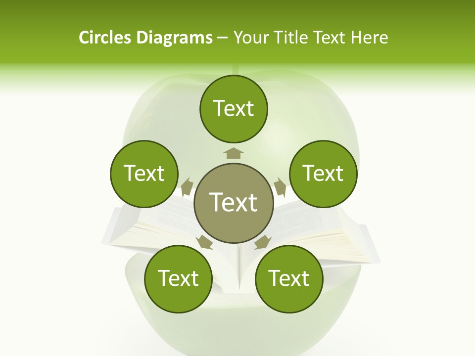 A Book In An Apple PowerPoint Template
