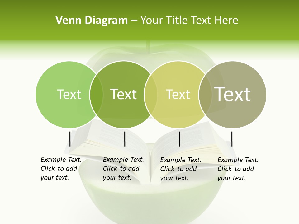A Book In An Apple PowerPoint Template