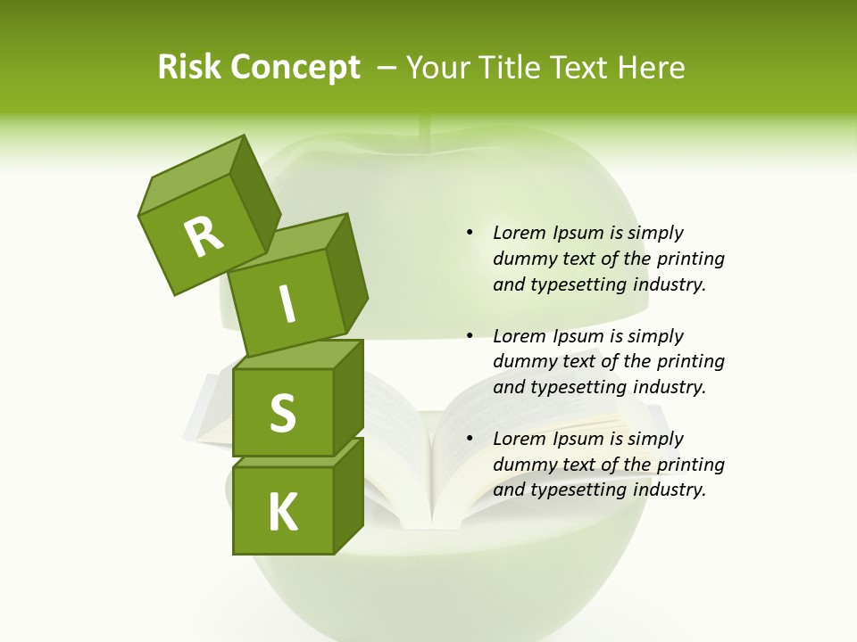 A Book In An Apple PowerPoint Template