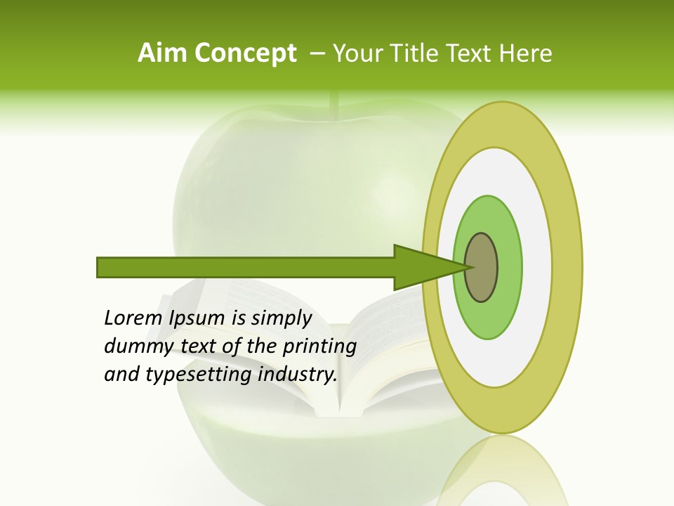 A Book In An Apple PowerPoint Template