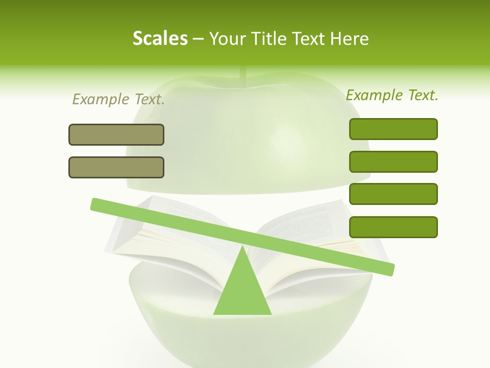 A Book In An Apple PowerPoint Template
