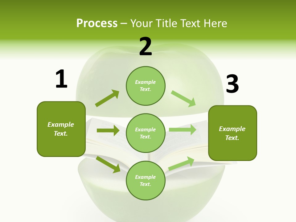 A Book In An Apple PowerPoint Template