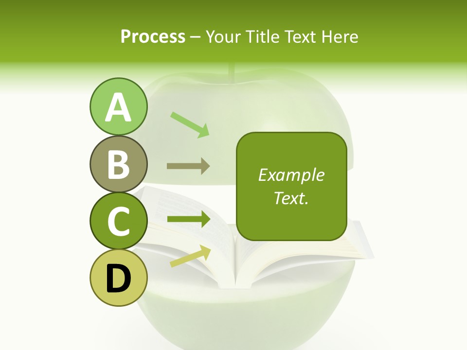 A Book In An Apple PowerPoint Template