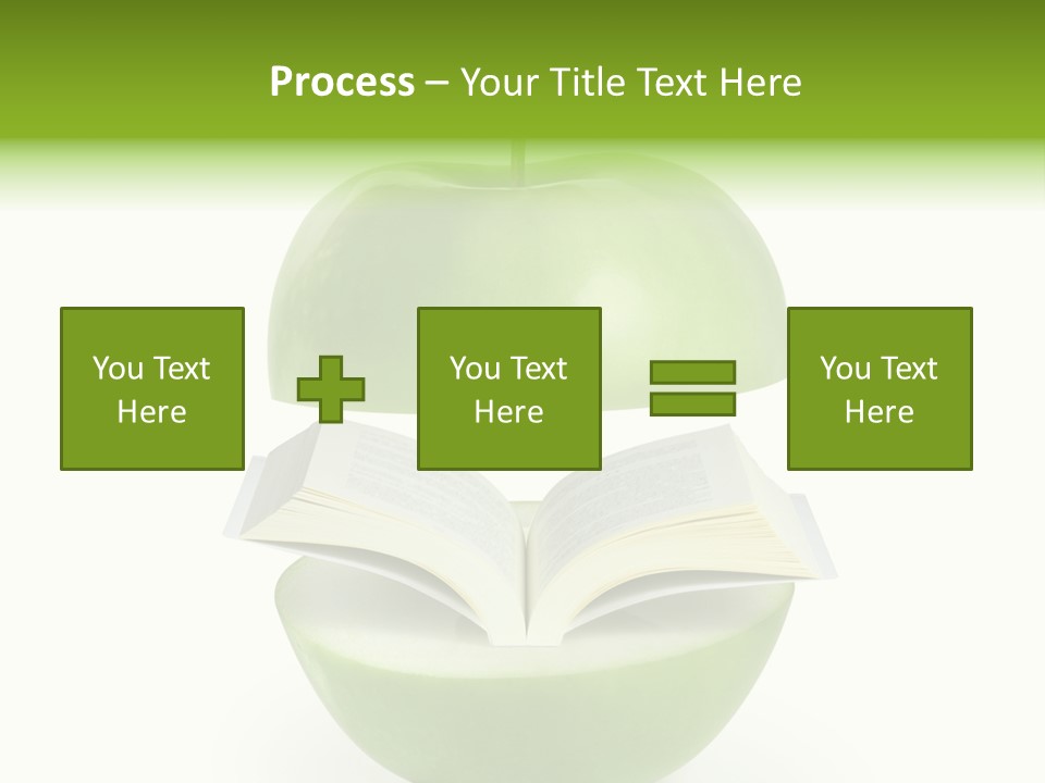 A Book In An Apple PowerPoint Template