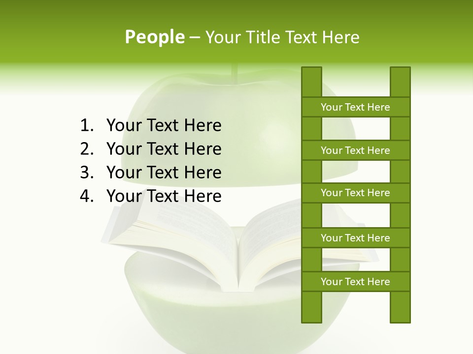 A Book In An Apple PowerPoint Template