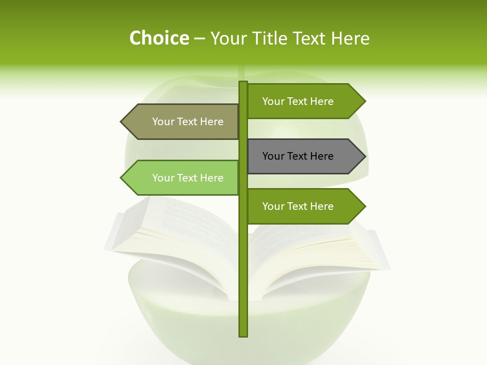 A Book In An Apple PowerPoint Template