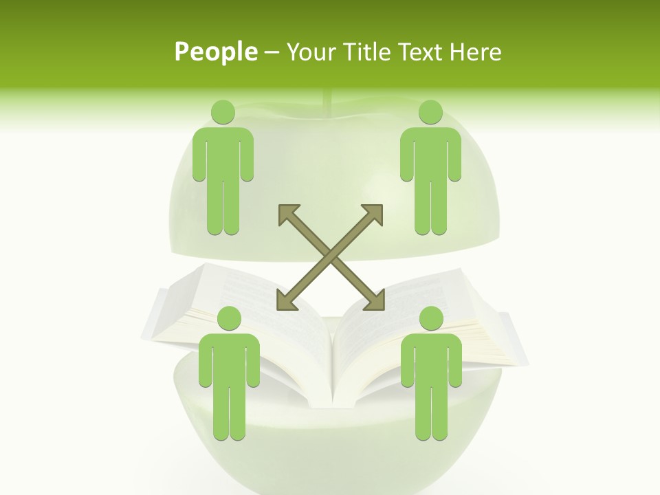 A Book In An Apple PowerPoint Template