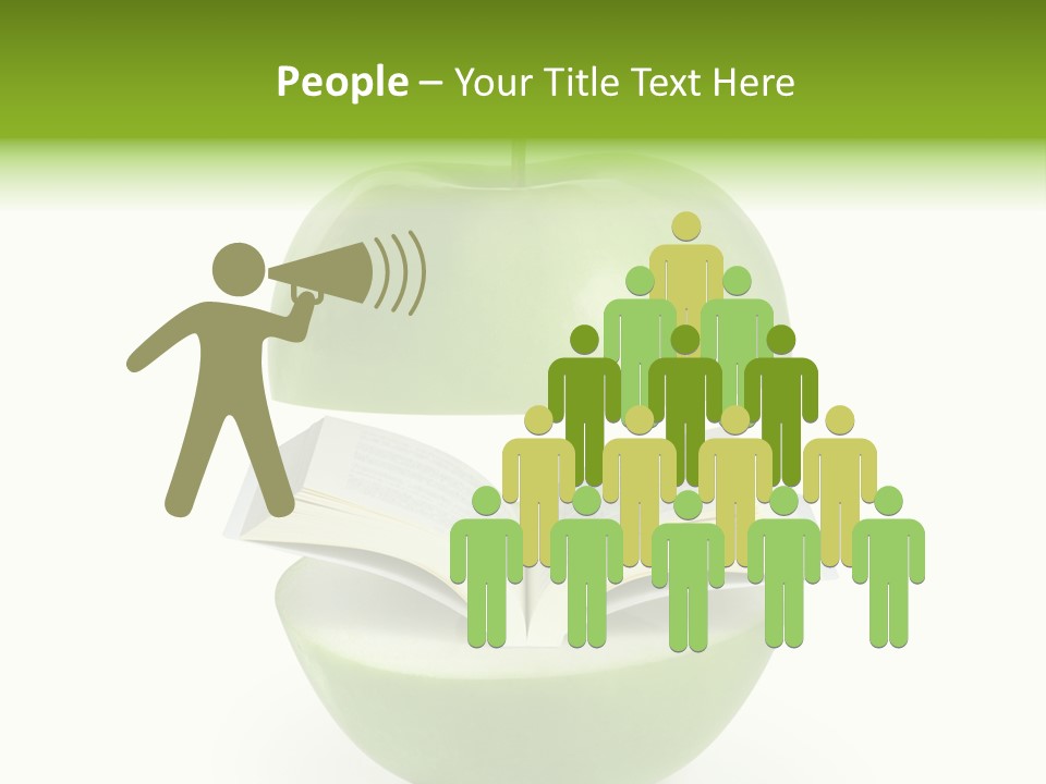 A Book In An Apple PowerPoint Template