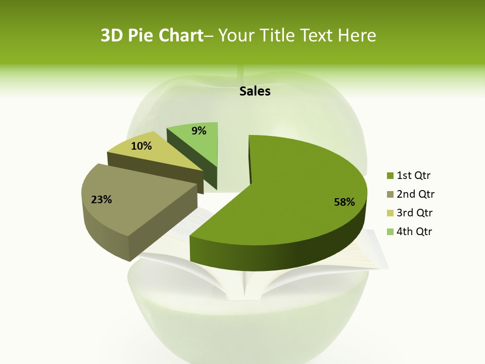 A Book In An Apple PowerPoint Template