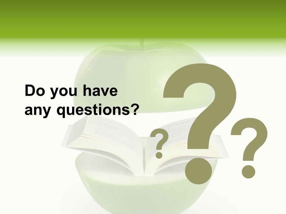 A Book In An Apple PowerPoint Template