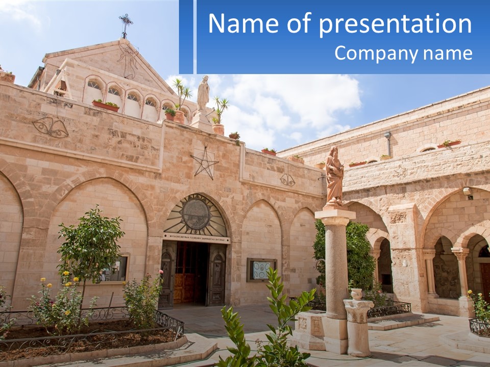 Temple In Bethlehem PowerPoint Template