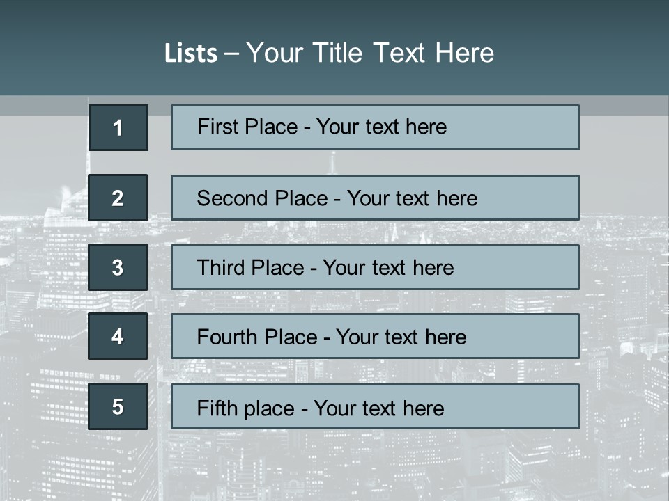 Night New York City PowerPoint Template