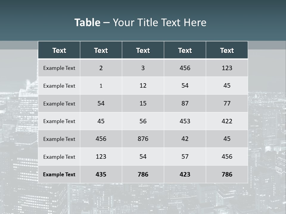 Night New York City PowerPoint Template