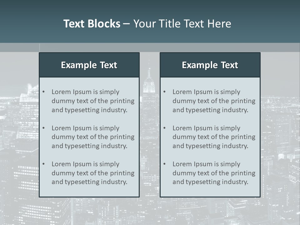 Night New York City PowerPoint Template
