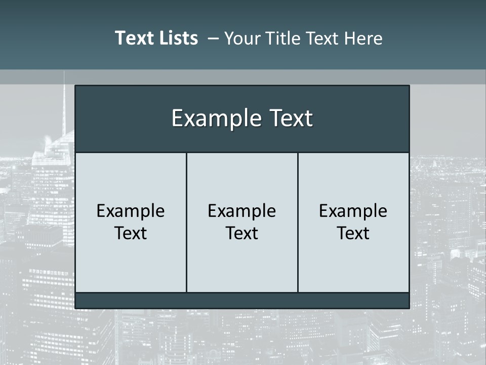 Night New York City PowerPoint Template