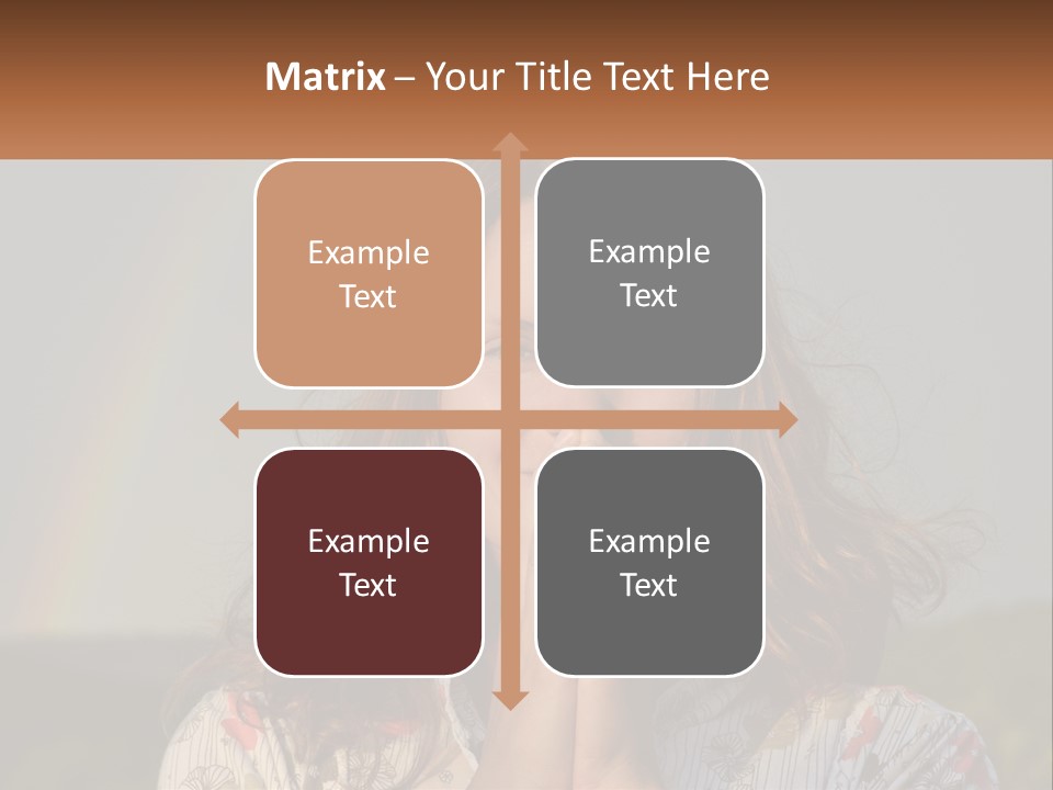 Girl And Rainbow PowerPoint Template