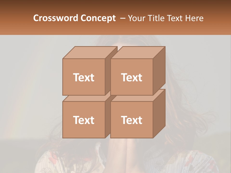 Girl And Rainbow PowerPoint Template