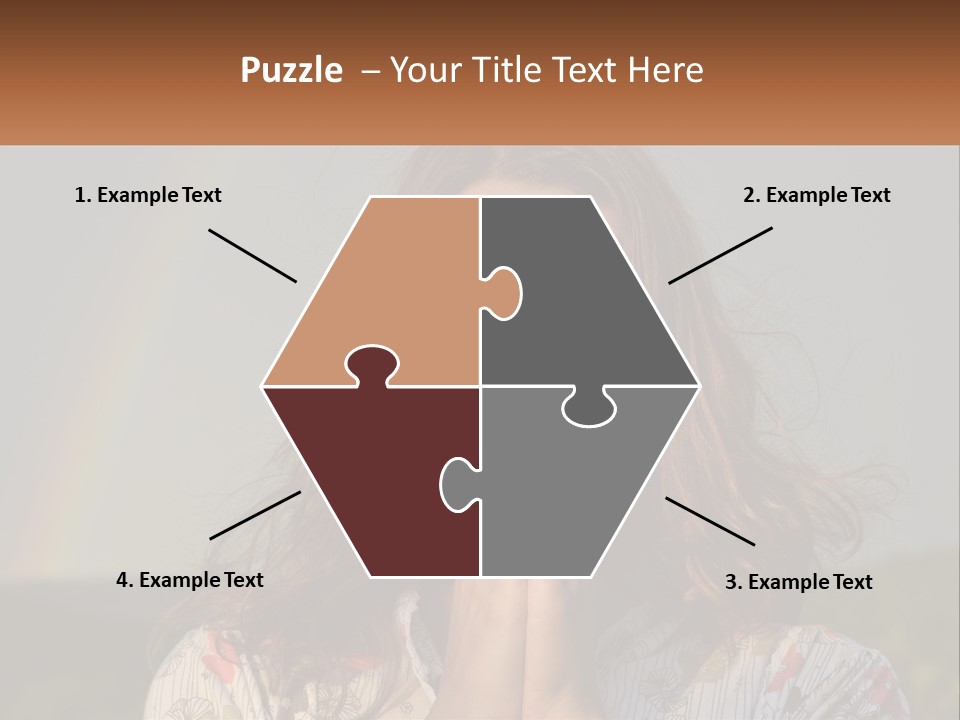 Girl And Rainbow PowerPoint Template