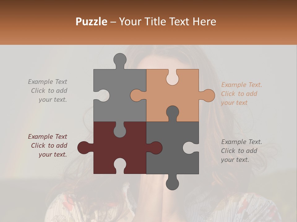 Girl And Rainbow PowerPoint Template