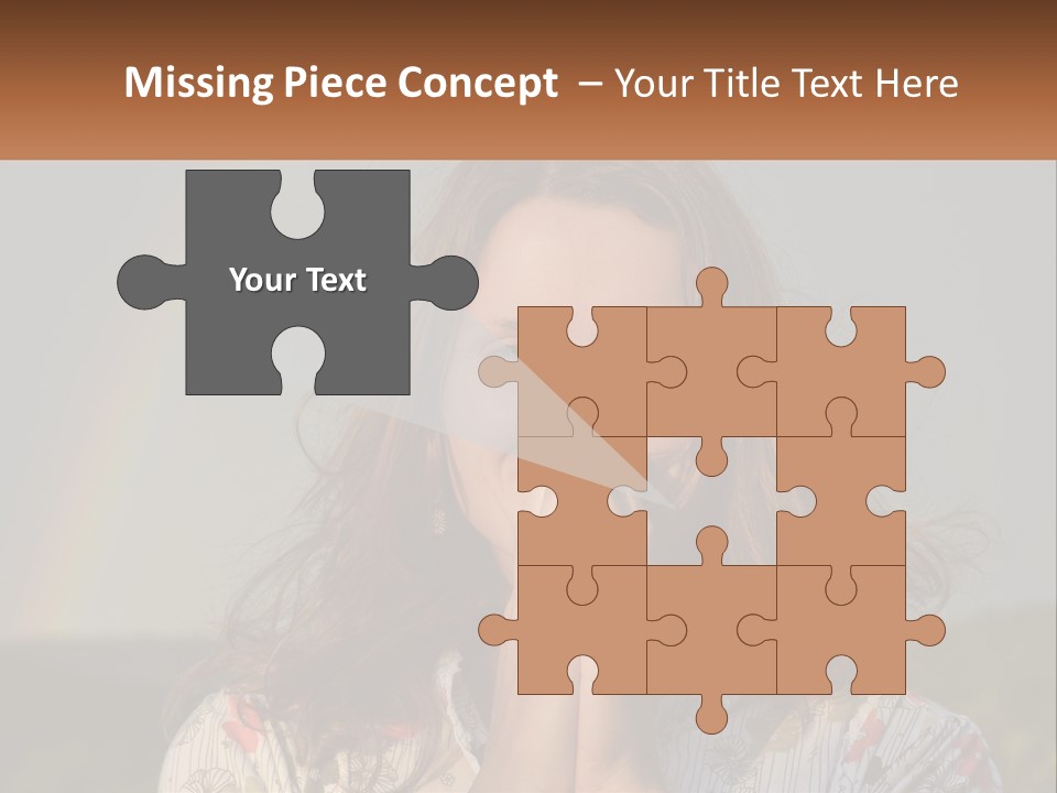 Girl And Rainbow PowerPoint Template