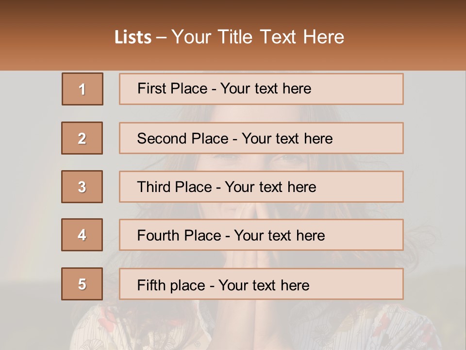 Girl And Rainbow PowerPoint Template