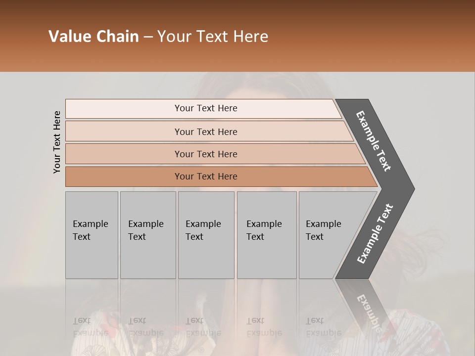 Girl And Rainbow PowerPoint Template