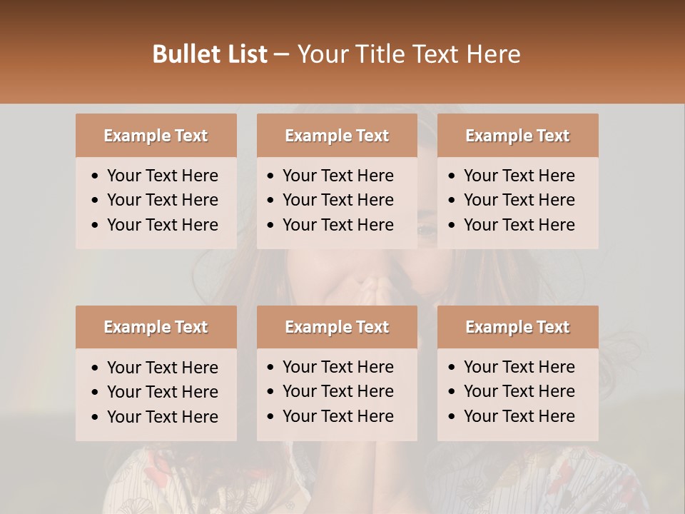 Girl And Rainbow PowerPoint Template