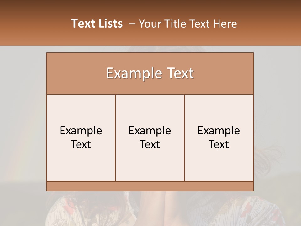 Girl And Rainbow PowerPoint Template