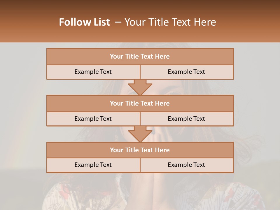 Girl And Rainbow PowerPoint Template