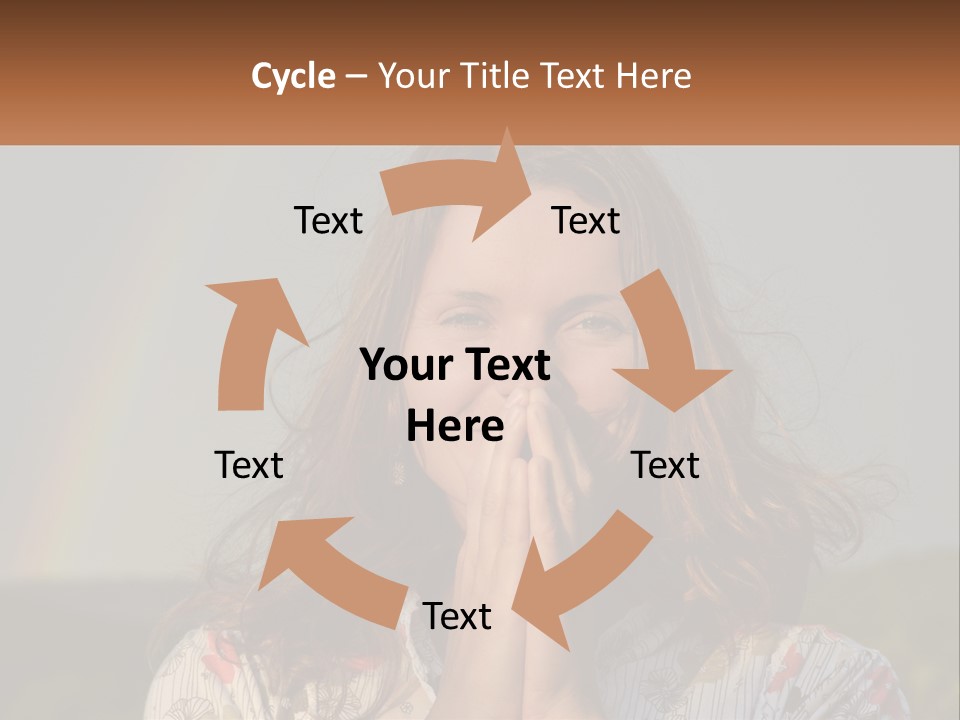 Girl And Rainbow PowerPoint Template