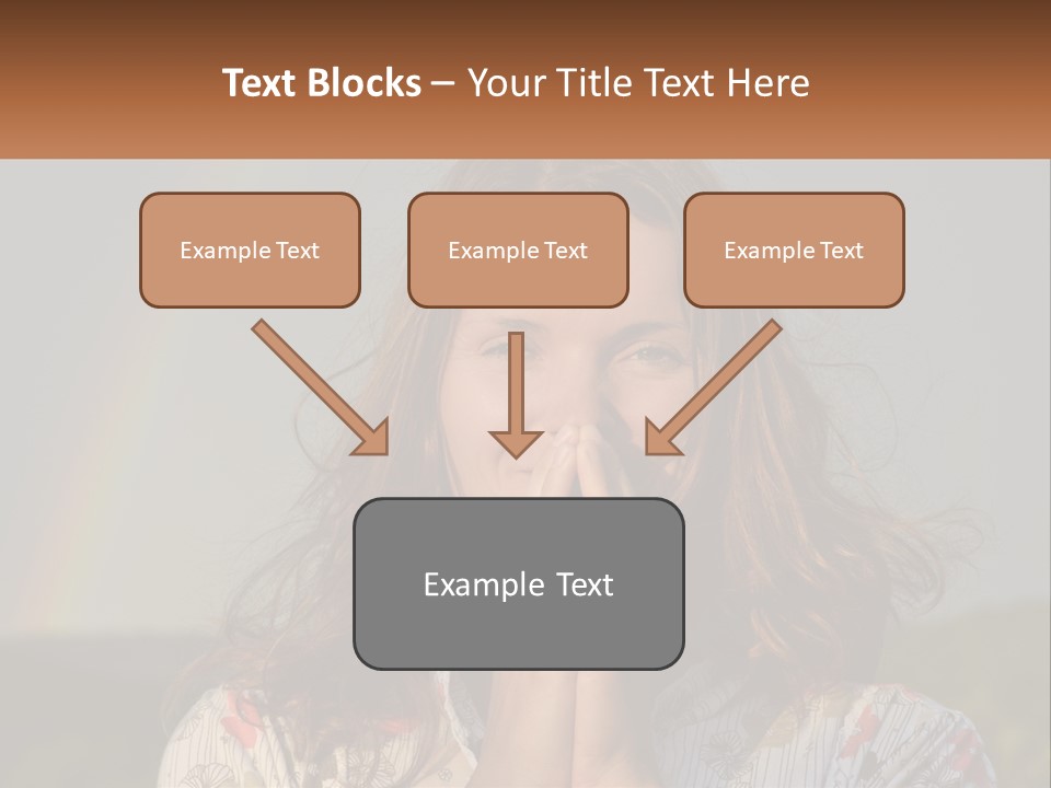 Girl And Rainbow PowerPoint Template