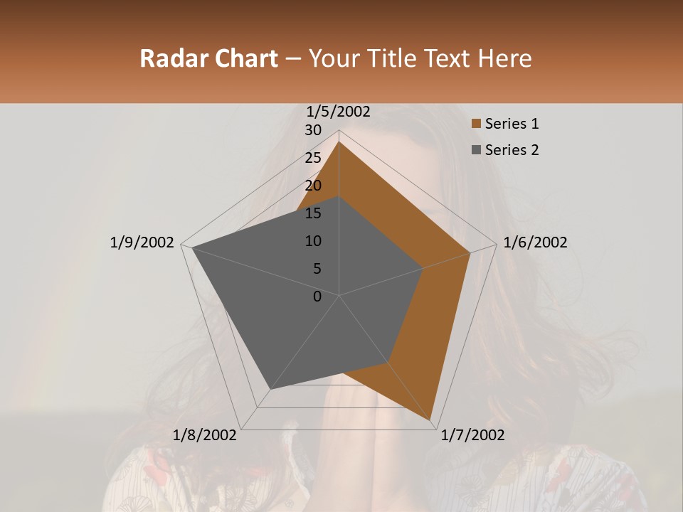 Girl And Rainbow PowerPoint Template