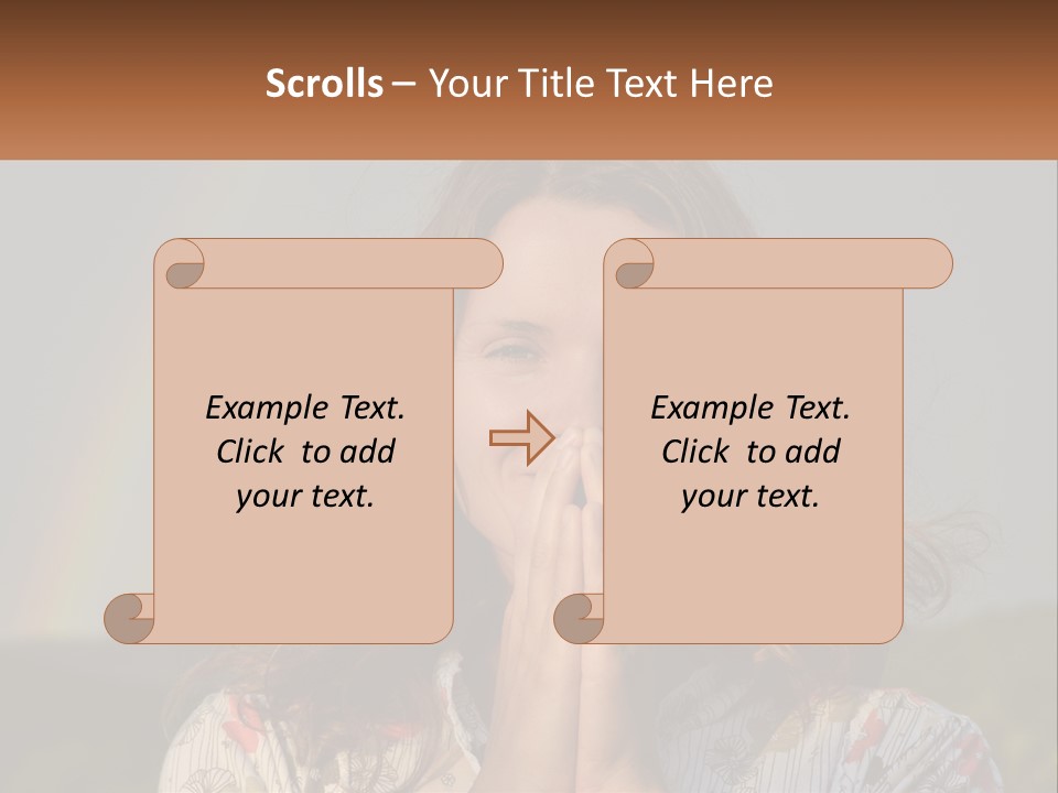 Girl And Rainbow PowerPoint Template