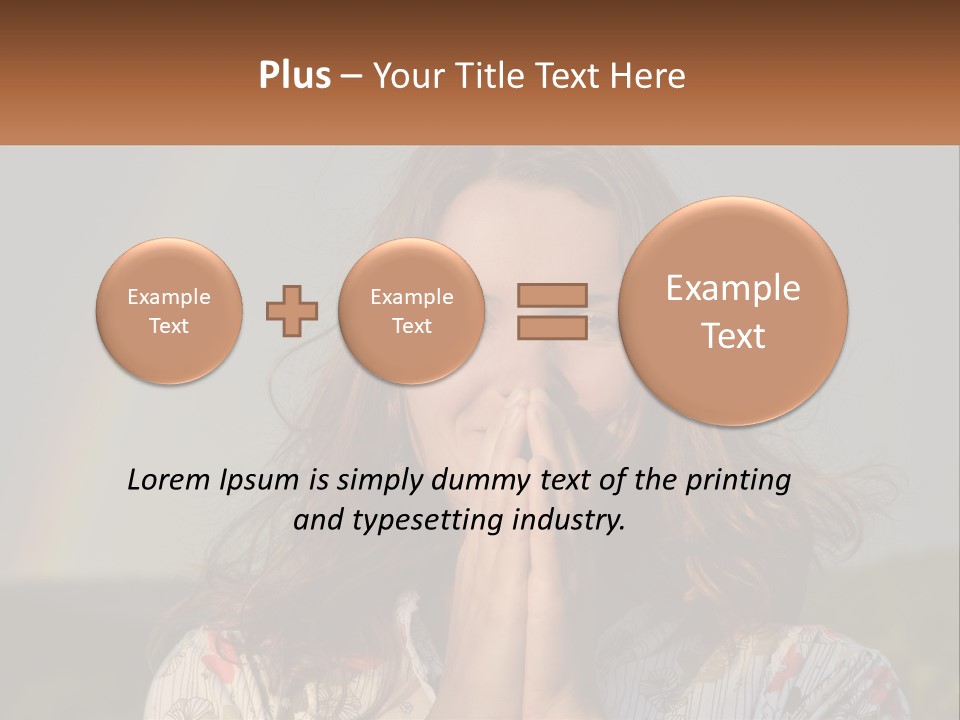 Girl And Rainbow PowerPoint Template