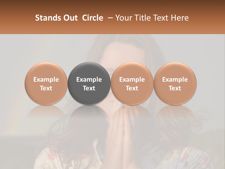 Girl And Rainbow PowerPoint Template