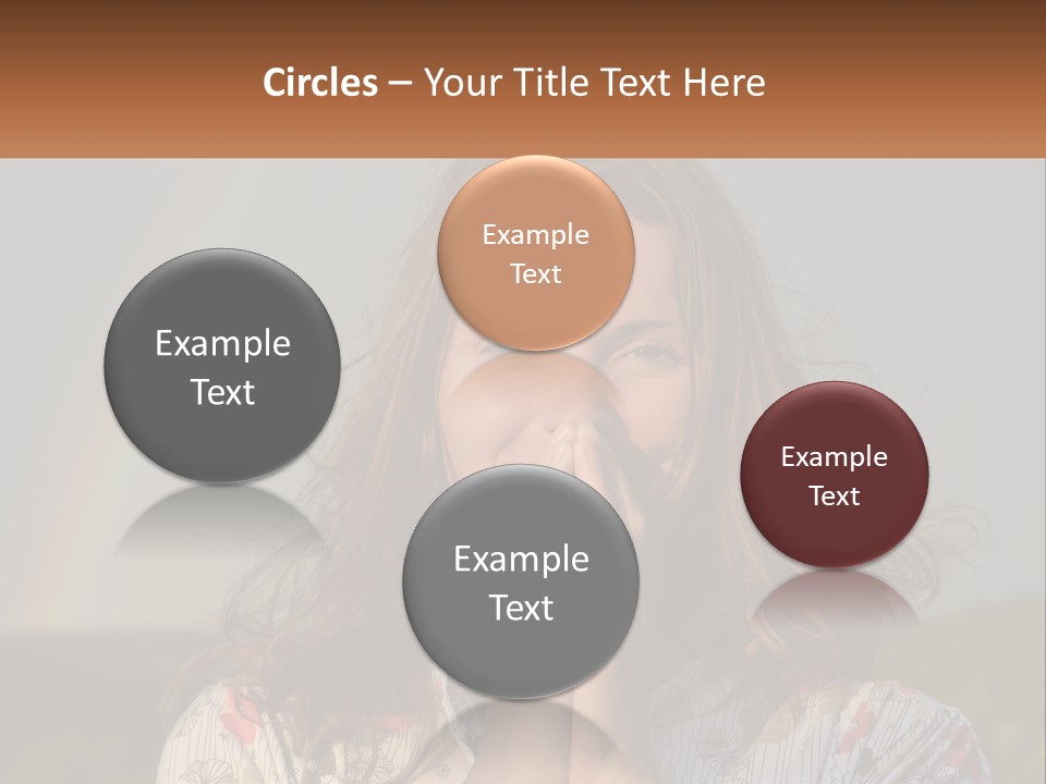 Girl And Rainbow PowerPoint Template