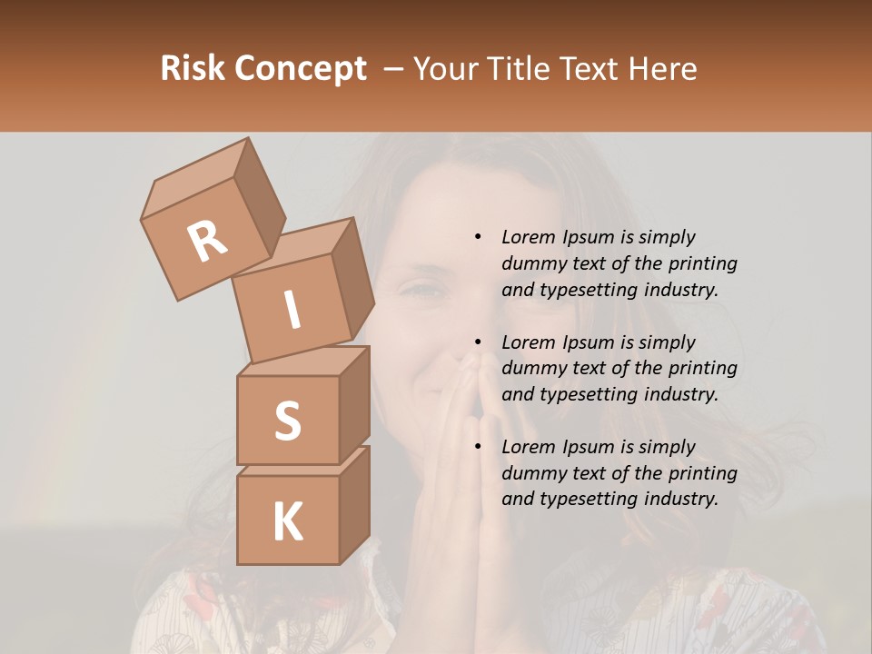 Girl And Rainbow PowerPoint Template