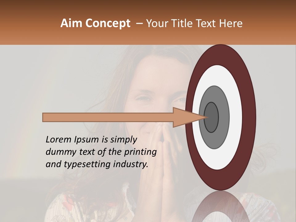 Girl And Rainbow PowerPoint Template