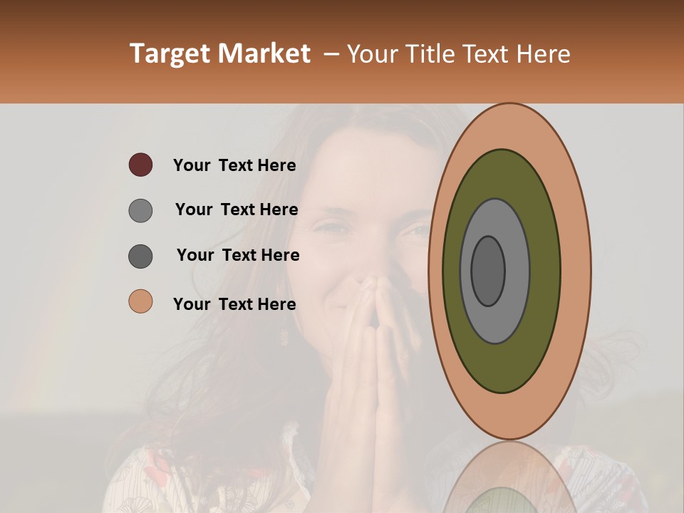 Girl And Rainbow PowerPoint Template